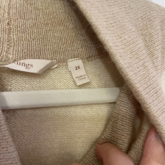 Soft Surroundings Quadro Colorblock Tunic Turtleneck Sweater - Wool Blend - Picture 8 of 11